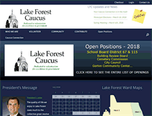 Tablet Screenshot of lakeforestcaucus.com